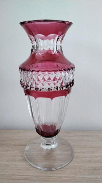 Vase Val St Lambert en excellent état, hauteur 25 cm., Enlèvement