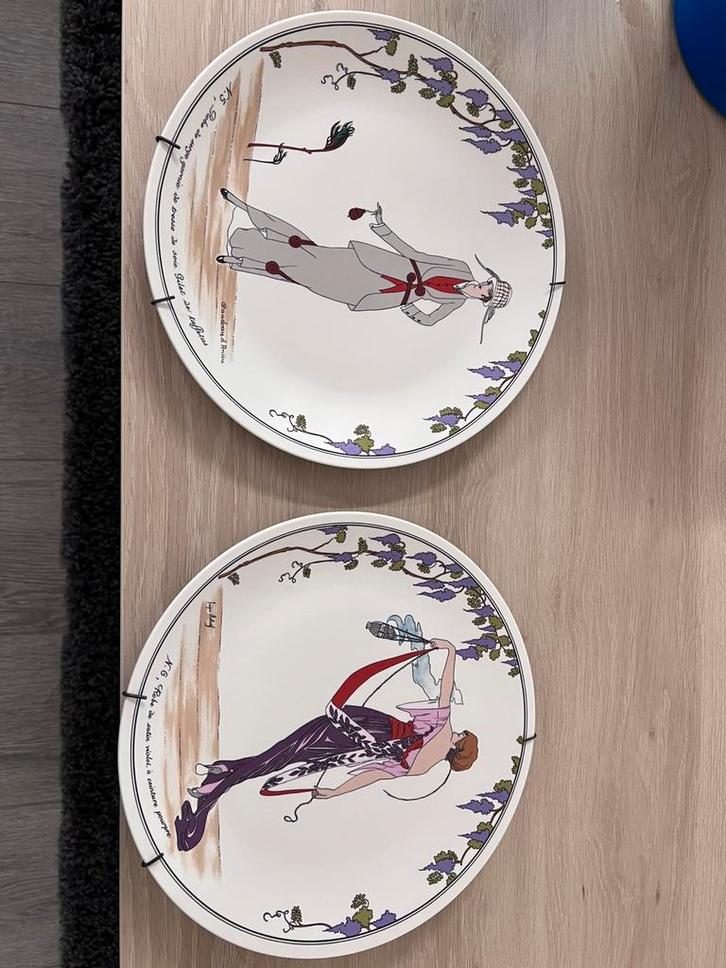 2 decoratieve wandborden – Villeroy & Boch “Design 1900, Huis en Inrichting, Woonaccessoires | Klokken, Zo goed als nieuw, Ophalen