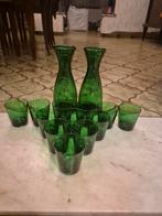 Set van 2 karaffen en 12 vintage glazen in zeer goede staat., Antiek en Kunst, Antiek | Glaswerk en Kristal, Ophalen