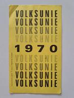 Vintage Sticker - Politiek - Volksunie 1970 - Mooie staat, Ophalen of Verzenden, Gebruikt, Overige typen