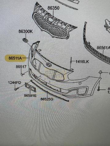 Kia Carens IV (3/13-12/18) voorbumper (te spuiten) Origineel beschikbaar voor biedingen