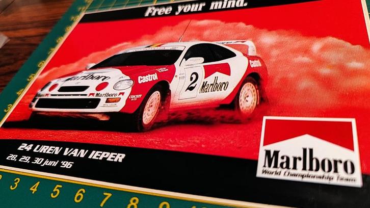 Sticker Rally Ieper Marlboro Toyota Celica Freddy Loix 1996, Verzamelen, Stickers, Zo goed als nieuw, Ophalen of Verzenden