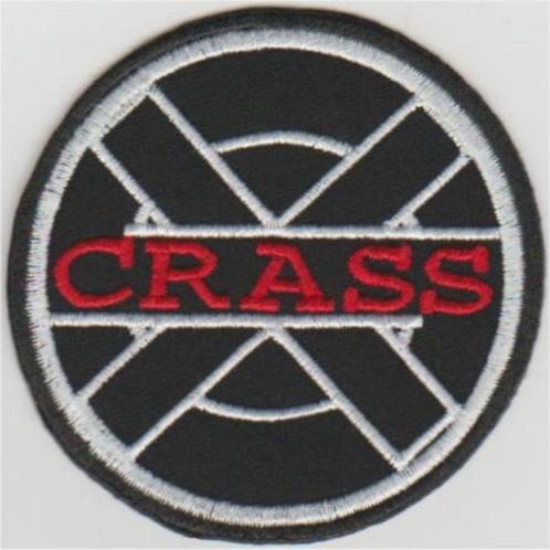 Crass stoffen opstrijk patch embleem, Verzamelen, Muziek, Artiesten en Beroemdheden, Nieuw, Kleding, Verzenden