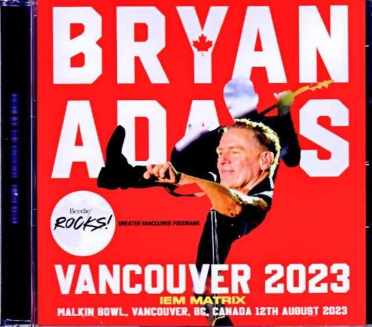2 CD's Bryan ADAMS - Live Vancouver 2023, Cd's en Dvd's, Cd's | Rock, Nieuw in verpakking, Poprock, Verzenden