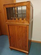 Vintage vitrinekastje met facetgeslepen glas, Huis en Inrichting, Ophalen, Zo goed als nieuw, Glas