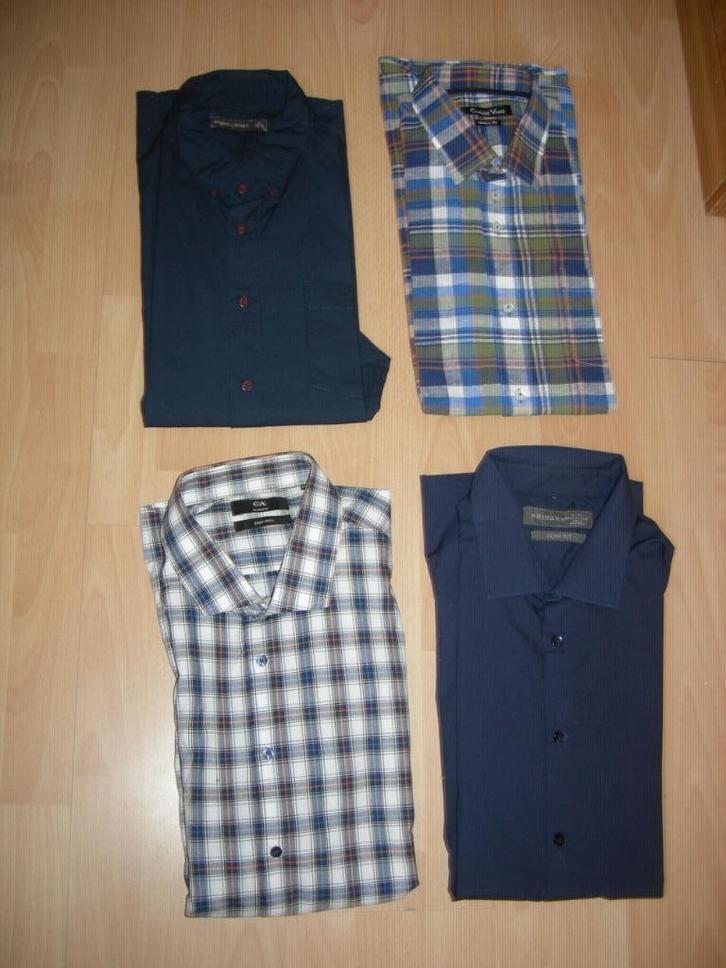 4 Heren hemden: 1X nieuw/ 3X tweedehands, Kleding | Heren, Overhemden, Zo goed als nieuw, Ophalen of Verzenden