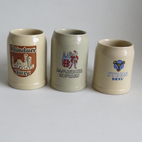 Stenen bierkruiken bierpot Duitse brouwerijen, Verzamelen, Biermerken, Ophalen of Verzenden