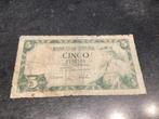 Spanje 5 Peseta’s 1954, Postzegels en Munten, Bankbiljetten | Europa | Niet-Eurobiljetten, Ophalen of Verzenden