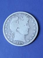1899 USA half dollar Barber, Zilver, Losse munt, Verzenden, Noord-Amerika