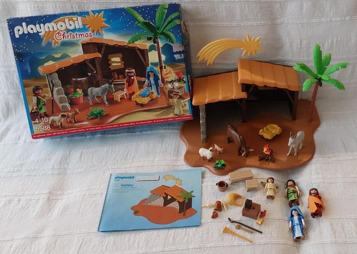 Playmobil 5588 - Kerststal, Kinderen en Baby's, Speelgoed | Playmobil, Gebruikt, Complete set, Ophalen of Verzenden