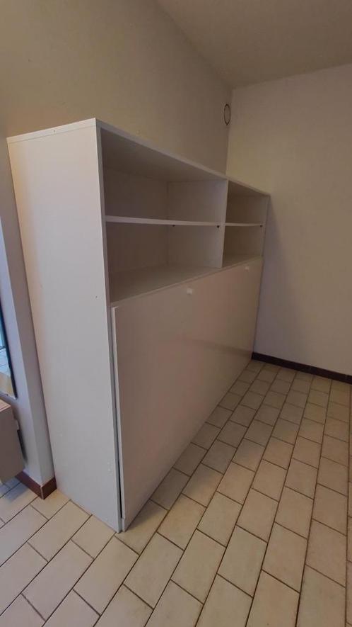 Kastbed 1-persoon, Huis en Inrichting, Slaapkamer | Bedden, Gebruikt, Eenpersoons, 90 cm, 190 cm of minder, Wit, Ophalen