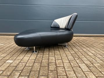 Leolux Kikko Chaise longue relax Senso leder zwart ZGAN!! beschikbaar voor biedingen