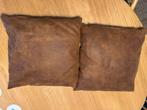 Bruine lederlook kussens, Maison & Meubles, Enlèvement, Utilisé, Brun