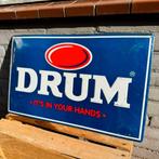 80's DRUM Reclamebord Shag Blikken Reclameplaat Vintage Blik, Verzamelen, Verzenden, Gebruikt, Reclamebord