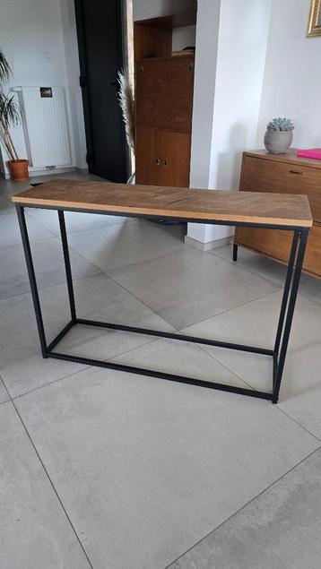 Elégante console style Industriel - Métal Noir et Bois beschikbaar voor biedingen