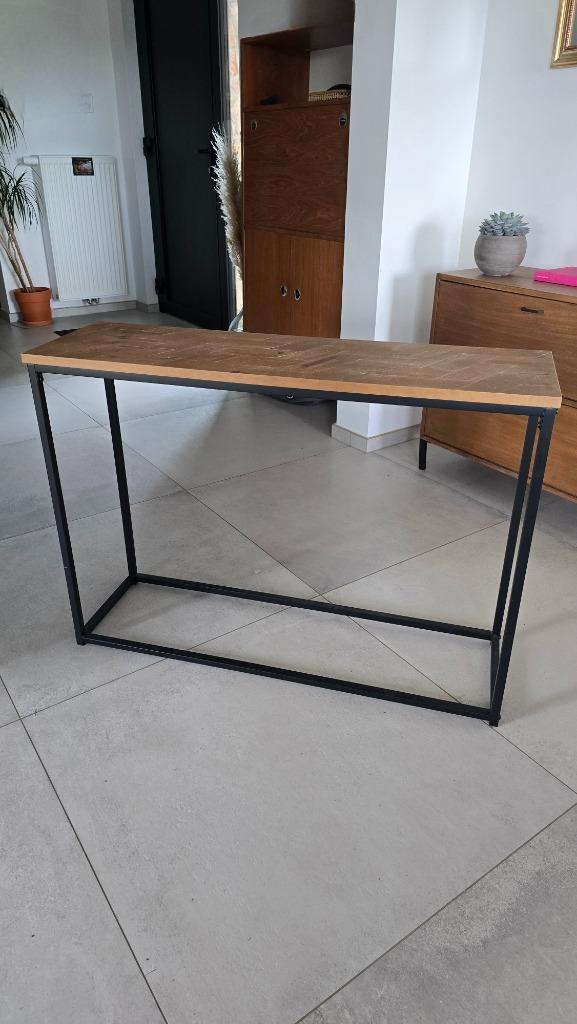 Elégante console style Industriel - Métal Noir et Bois, Antiek en Kunst, Antiek | Meubels | Kasten, Ophalen
