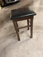 Houten tabouret , scai zitvlak, Ophalen of Verzenden, Zo goed als nieuw