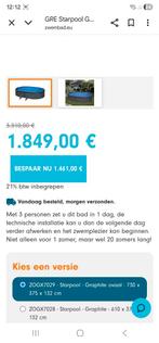 Nieuwe stalen zwembad 7.30x3.75x132m
Kan ingebouwd worden, Ophalen