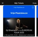 2 tickets Ed Sheeran 8/08/2025, Muziek en Instrumenten, Overige Muziek en Instrumenten, Ophalen
