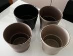 Lot de 4 petits caches pots, Jardin & Terrasse, Neuf, Moins de 25 cm, Enlèvement, Intérieur