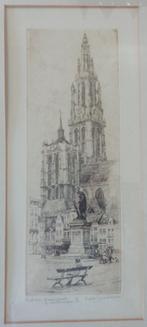 ROMAIN MALFLIET / 3 STUKS ANTWERPEN / ZW-W ETS / 52x29cm KAD, Antiek en Kunst, Ophalen of Verzenden