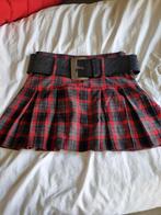 Geruite rok met zwart brede riem maat 36, Kleding | Dames, Rokken, Ophalen, Zo goed als nieuw, Maat 36 (S), Zwart