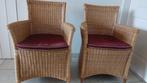 2x SM design Loyd Loom stoelen fauteuil met kussens, Huis en Inrichting, Ophalen, Twee, Bruin, Nieuw