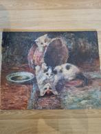 19e eeuws schilderij/Henriette Ronner (volgeling) Spelende k, Verzenden