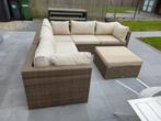 Lounge merk Garden 2m50 op 2m50 zitvlak 85 cm kussens kleur, Tuin en Terras, Gebruikt, Ophalen of Verzenden, Loungeset, Wicker