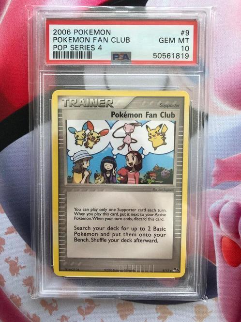 FAN CLUB POP SERIES 4 Promo Plusle Minun Mew Pikachu PSA 10, Hobby en Vrije tijd, Verzamelkaartspellen | Pokémon, Nieuw, Losse kaart