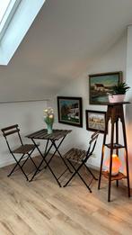 tafelstoelset van hout en metaal voor buitengebruik, Ophalen, Gebruikt, 60 tot 90 cm, Metaal