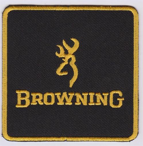 Browning stoffen opstrijk patch embleem #1, Collections, Vêtements & Patrons, Neuf, Envoi
