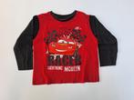 Mt 98-104 Rode T-shirt met zwarte mouwen Lightning Mcqueen, Gebruikt, C&A, Ophalen of Verzenden, Shirt of Longsleeve