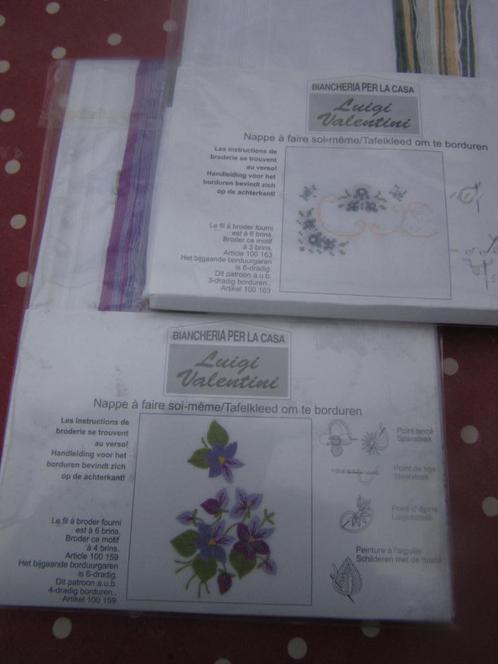 Tafelnap Luigi Valentini te borduren compleet pakket, nieuw., Hobby en Vrije tijd, Borduren en Borduurmachines, Nieuw, Borduurpakket