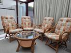 Rotan stoelen en salontafel, Huis en Inrichting, Ophalen, Gebruikt, Klassiek