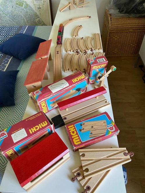 Train en bois vintage, Kinderen en Baby's, Speelgoed | Houten speelgoed, Gebruikt, Overige typen, Ophalen