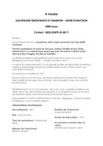 Dynaction buffetsaxofoon en kladplaat, Muziek en Instrumenten, Blaasinstrumenten | Saxofoons, Ophalen, Zo goed als nieuw, Tenor