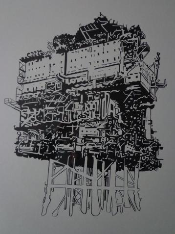 litho Thijs Ebbe Fokkens "Waterschap Brabantse delta" 2006 disponible aux enchères