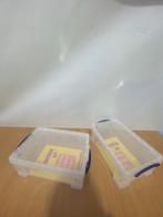 Pack de 2 boîtes de rangement transparentes – 9 litres, Enlèvement, Neuf