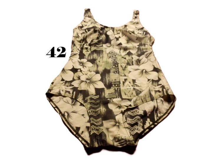 (72) - maillot femme t.42 noir blanc vert, Kleding | Dames, Badmode en Zwemkleding, Zo goed als nieuw, Badpak, Wit, Ophalen of Verzenden