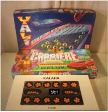 3 Gezelschapspellen - Yali - Carriere - Kalaha - als nieuw! beschikbaar voor biedingen