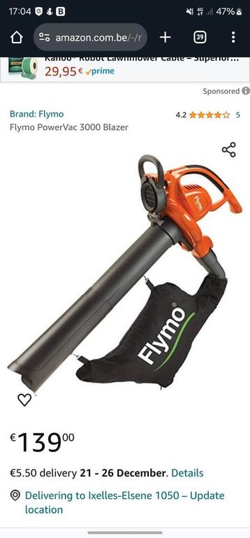 Flymo powervac 3000 weinig gebruikte nieuwstaat