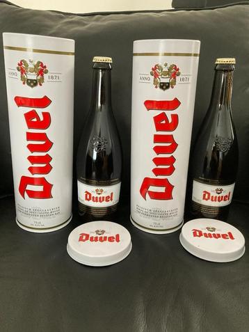 Duvel in blikken doos 75cl (2x), Ophalen, Zo goed als nieuw, Flesje(s), Duvel