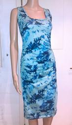 Midi Jurk blauw marmer patroon S of 36, Kleding | Dames, Blauw, Nieuw, Ophalen of Verzenden, Knielengte