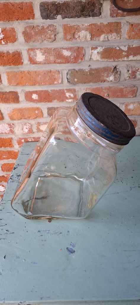 Antieke glazen snoeppot xl - toonbankpot, Antiek en Kunst, Antiek | Glaswerk en Kristal, Ophalen of Verzenden