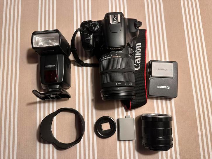 Canon 450D + toebehoren, Audio, Tv en Foto, Fotocamera's Digitaal, Zo goed als nieuw, Canon, Ophalen