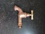 Originele messing buitenkraan/dubbele dienstkraan, Tuin en Terras, Buitenkranen, Ophalen, Gebruikt