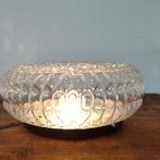 Vintage plafonniere retro Mid Century glazen plafondlamp 406, Ophalen of Verzenden, Gebruikt, Glas