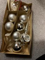 Zilveren piek en 8 zilveren vintage ballen, Ophalen of Verzenden, Zo goed als nieuw