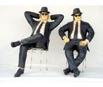 Blues Brothers zittend - incl stoel - levensgroot